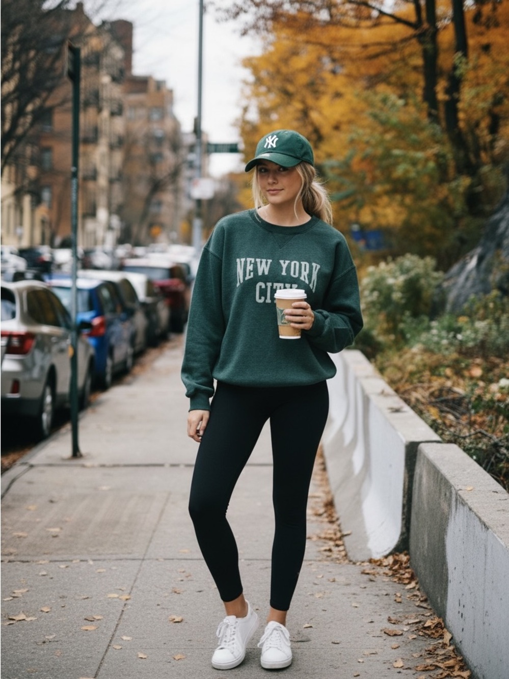 Wildfox New York City Relaxed Fit Sweatshirt in Green Size Medium